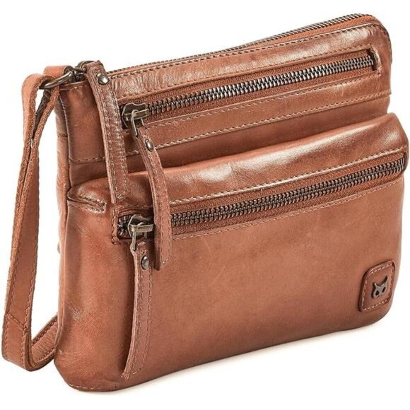 Small Crossbody Sling Bag Real Leather Purse for Women Crossover Trendy Shoulder - Picture 1 of 8